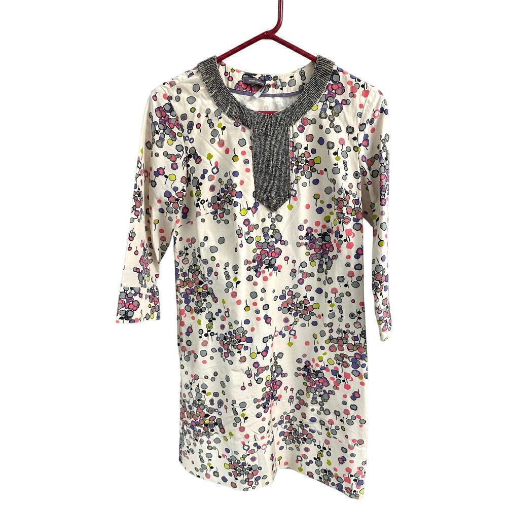 Boden Limited Edition FLoral Dress Tunic boho Sz S Beaded